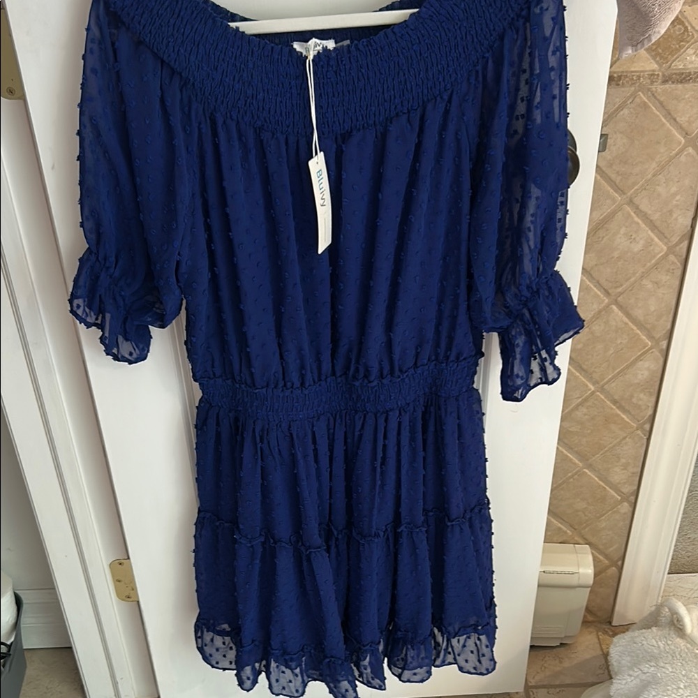 Elegant Blue Midi Dress